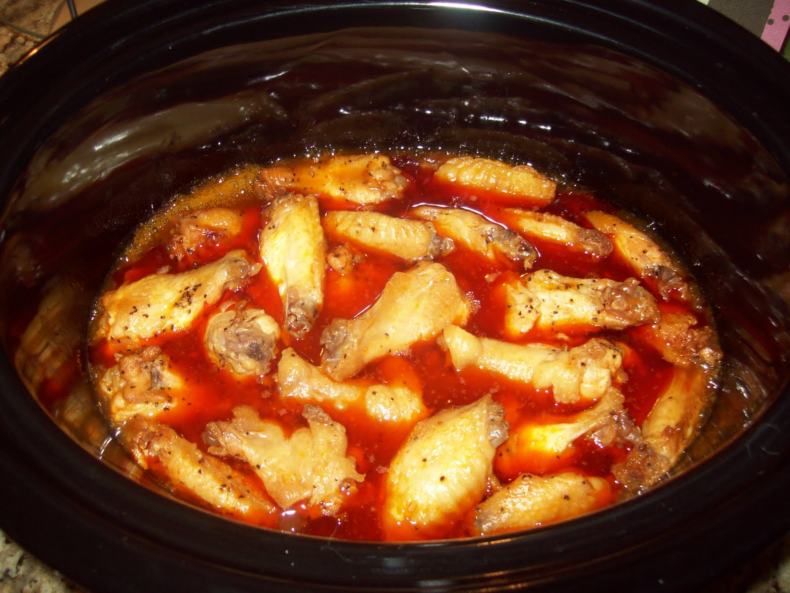 Lori's Test Kitchen Crock Pot Honey Hot Wings 70