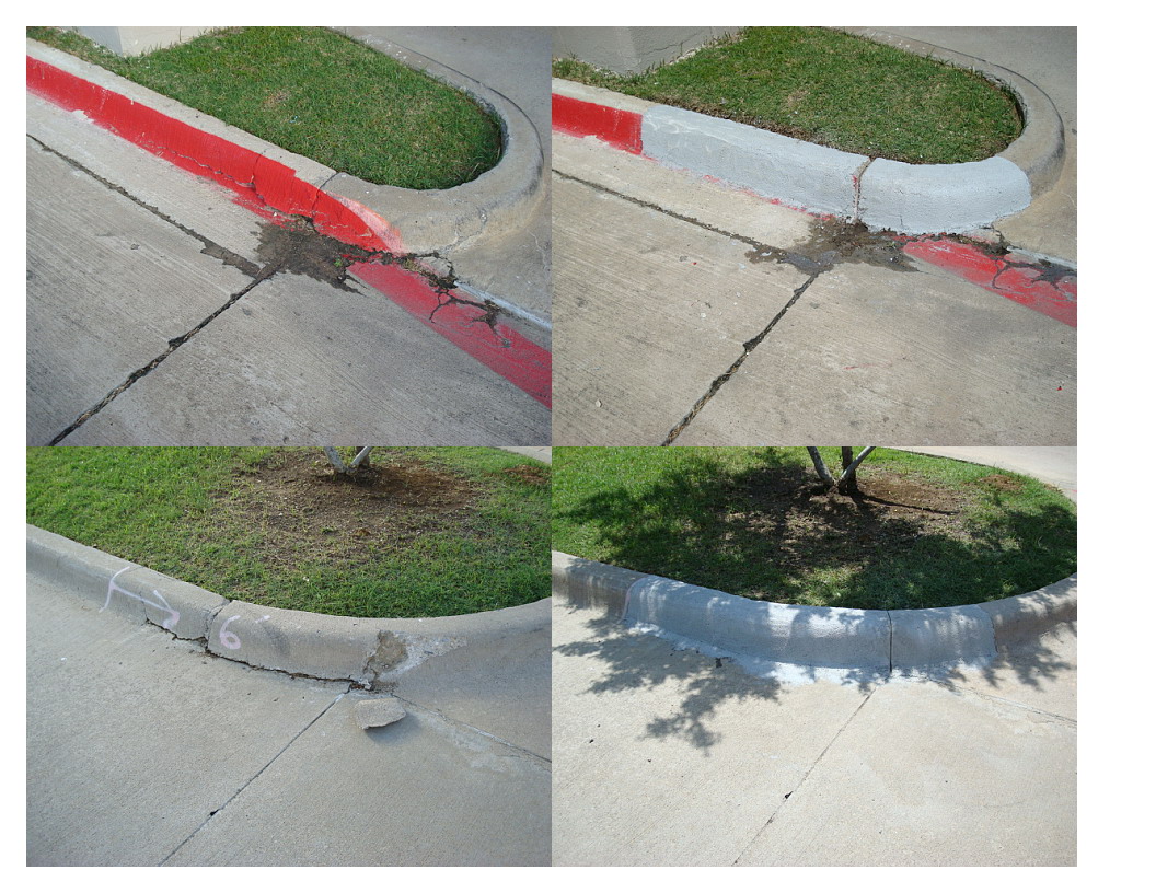 Epoxy Floor Coatings Concrete Curb Repair