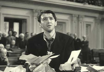 Jimmy Stewart as Mr Smith, filibustering