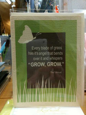 Every blade of grass has it's angel that bends over it and whispers 