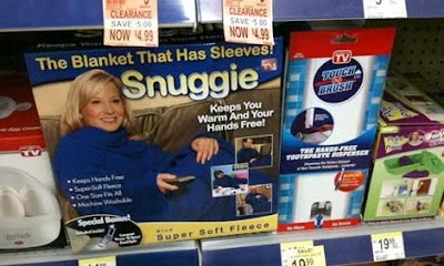 Blue Snuuggie in a box
