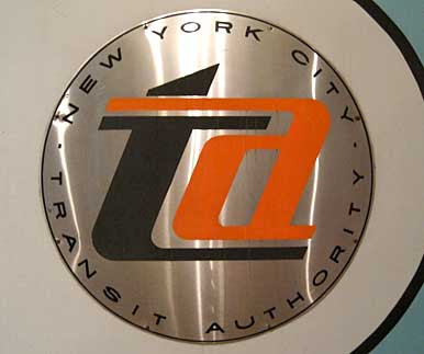New York Transit Authority logo on a sign