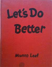 Red book cover with black lettering reading Let's Do Better