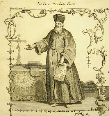 Black and white engraving of the Jesuit Matteo Ricci