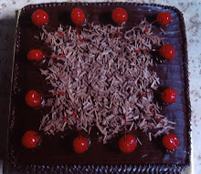 MOIST CHOCOLATE CAKE WITH CHERRY & CHOC. FLAKE