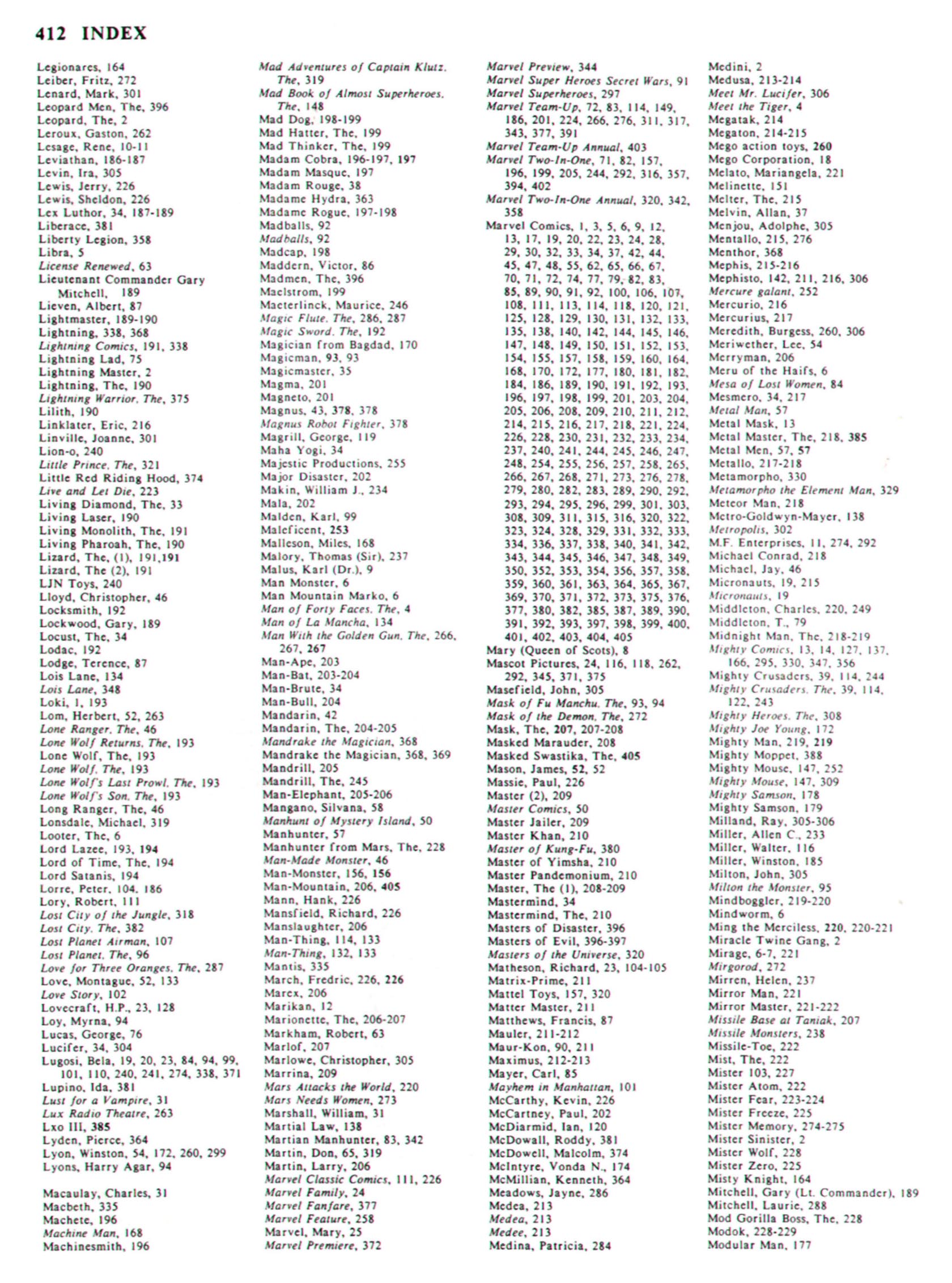 Read online The Encyclopedia of Super Villains comic -  Issue # TPB (Part 2) - 202