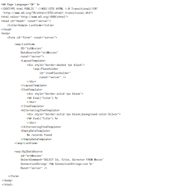 Web Datapager ASP.NET: Using the ListView and DataPager Controls