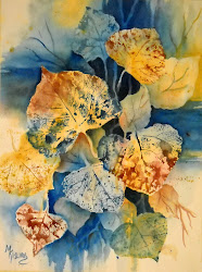 leaves watercolor fall paintings martha kisling leaf painting negative artists paint sold autumn prints stamps watercolors trees using watercolours flower