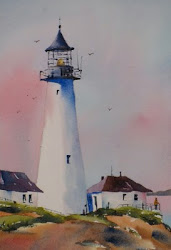 portland head watercolor painting weekly