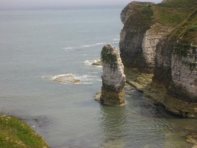 Flamborough Head, chalk column in the sea