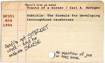 Catalog card for Traits of a Winner by Carl Nafzger