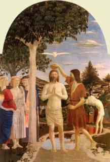 Piero della Francesca - The Baptism of Christ (ca 1450)