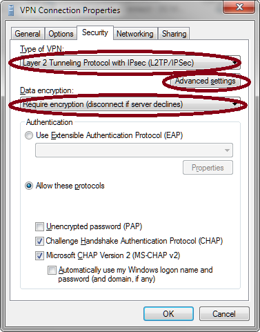 L2TP Windows Client Encryption