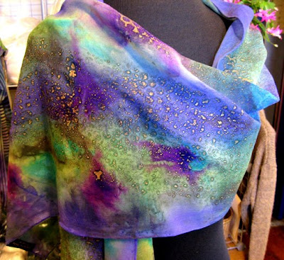Handpainted chiffon scarf Handpainted chiffon scarf