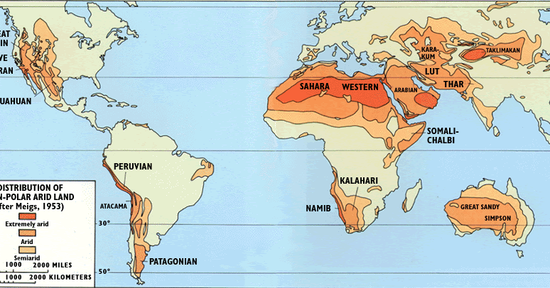 sahara desert on map