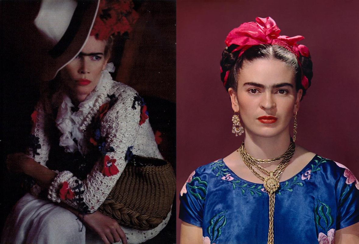 Van-de-Fashion: Claudia Schiffer as Frida Kahlo?