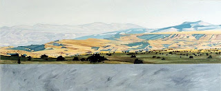 Painting, La Bajada Mesa, by David Outhwaite, © 1988