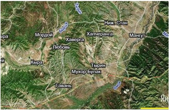 Карта с мангут забайкальский край