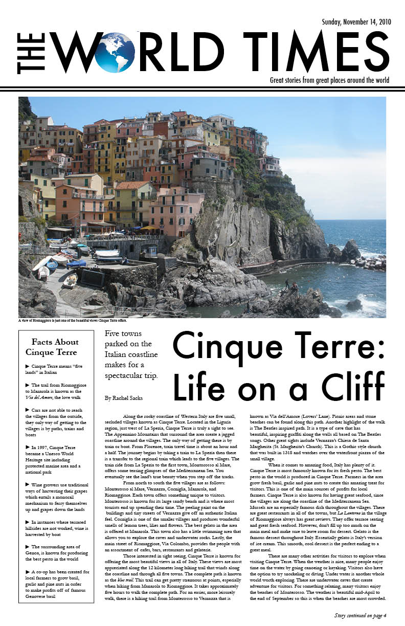 Imagemaking Newspaper Feature Story