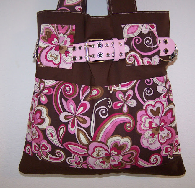Handmade Purse Handbag Swirly Pink Butterflies, Hearts, Flowers