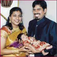 Roja+Selvamani+Couple+their+baby+Photos.