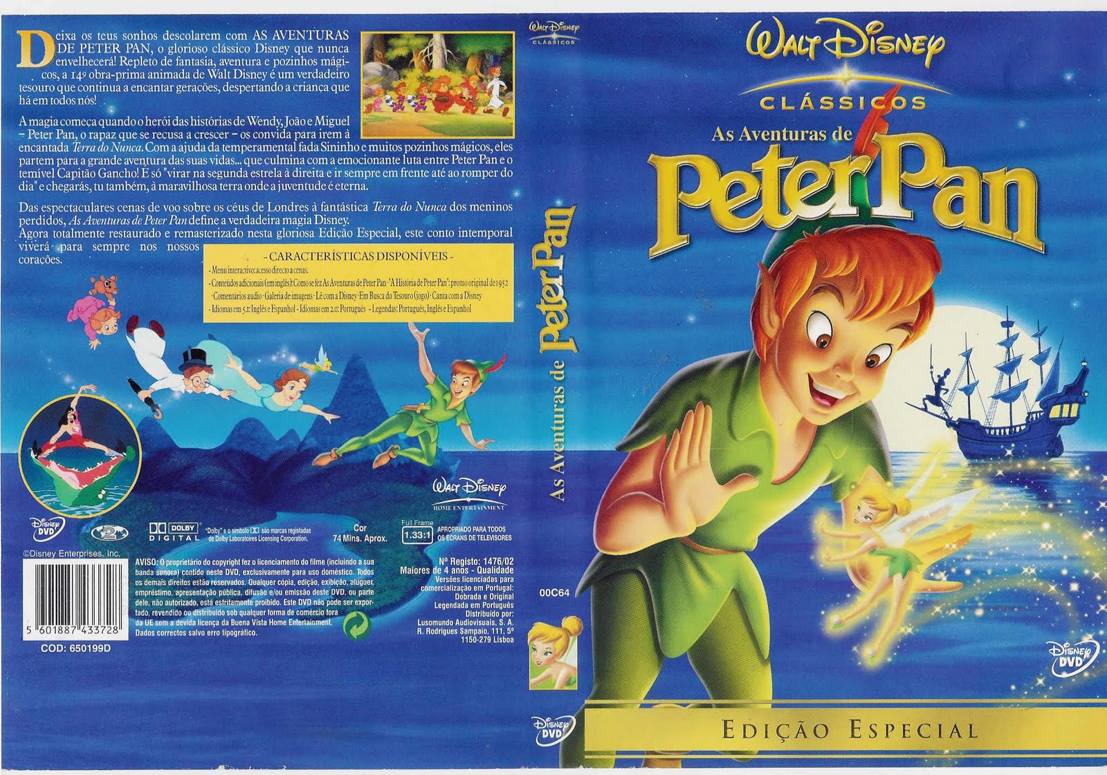As Aventuras de Peter Pan Torrent - BluRay Rip 720p e 1080p Dual Áudio 5.1 (1953)
