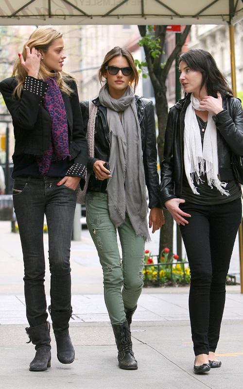 Ana Beatriz Barros Alessandra Ambrosio and a friend spotted out in New York