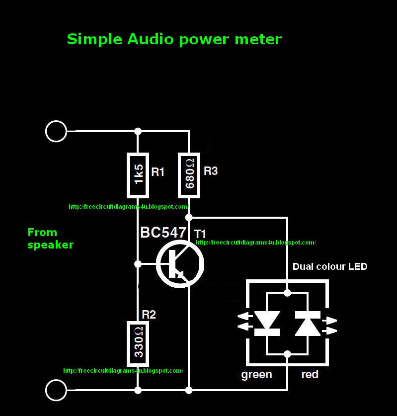 Simple Audio power meter circuit with explanation - Electronic Circuit