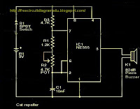 FREE CIRCUIT DIAGRAMS 4U: Cat repeller circuit