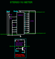 FREE CIRCUIT DIAGRAMS 4U: Stereo VU Meter Circuit (Sound level displayer)