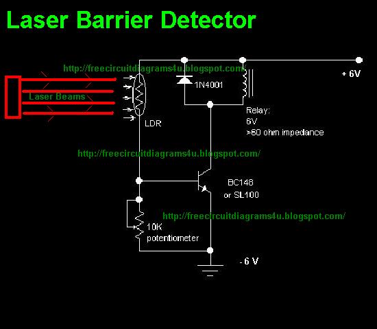 FREE CIRCUIT DIAGRAMS 4U: Laser Barrier Detector