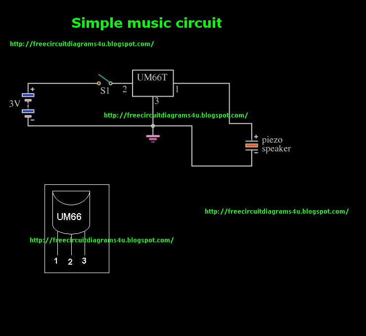 FREE CIRCUIT DIAGRAMS 4U: Simple Melody Generator Circuit Diagram