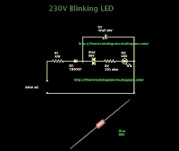 FREE CIRCUIT DIAGRAMS 4U: 230V Blinking LED