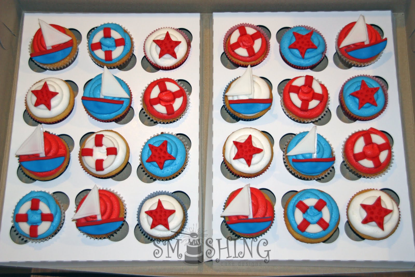 Smashing Cake Designs Nautical Cupcakes