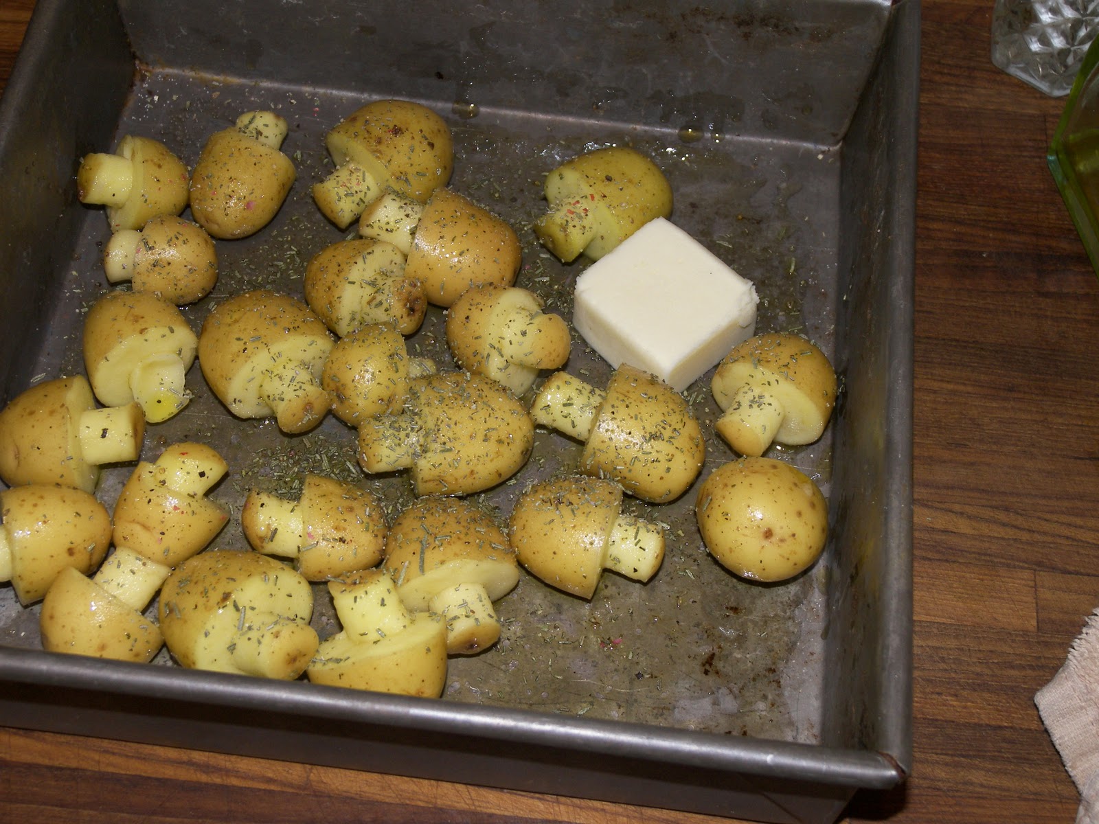 Cooking Delicious Food Baby Mushroom shaped potatoes