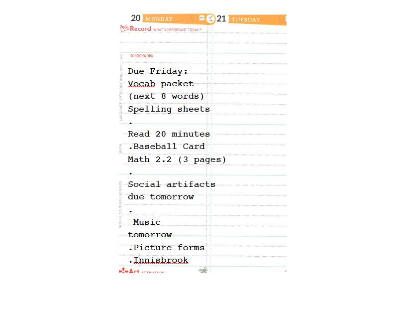 Mr O Brien s 4th Grade Blog Planner Mr O Brien s 4th Grade Blog Planner