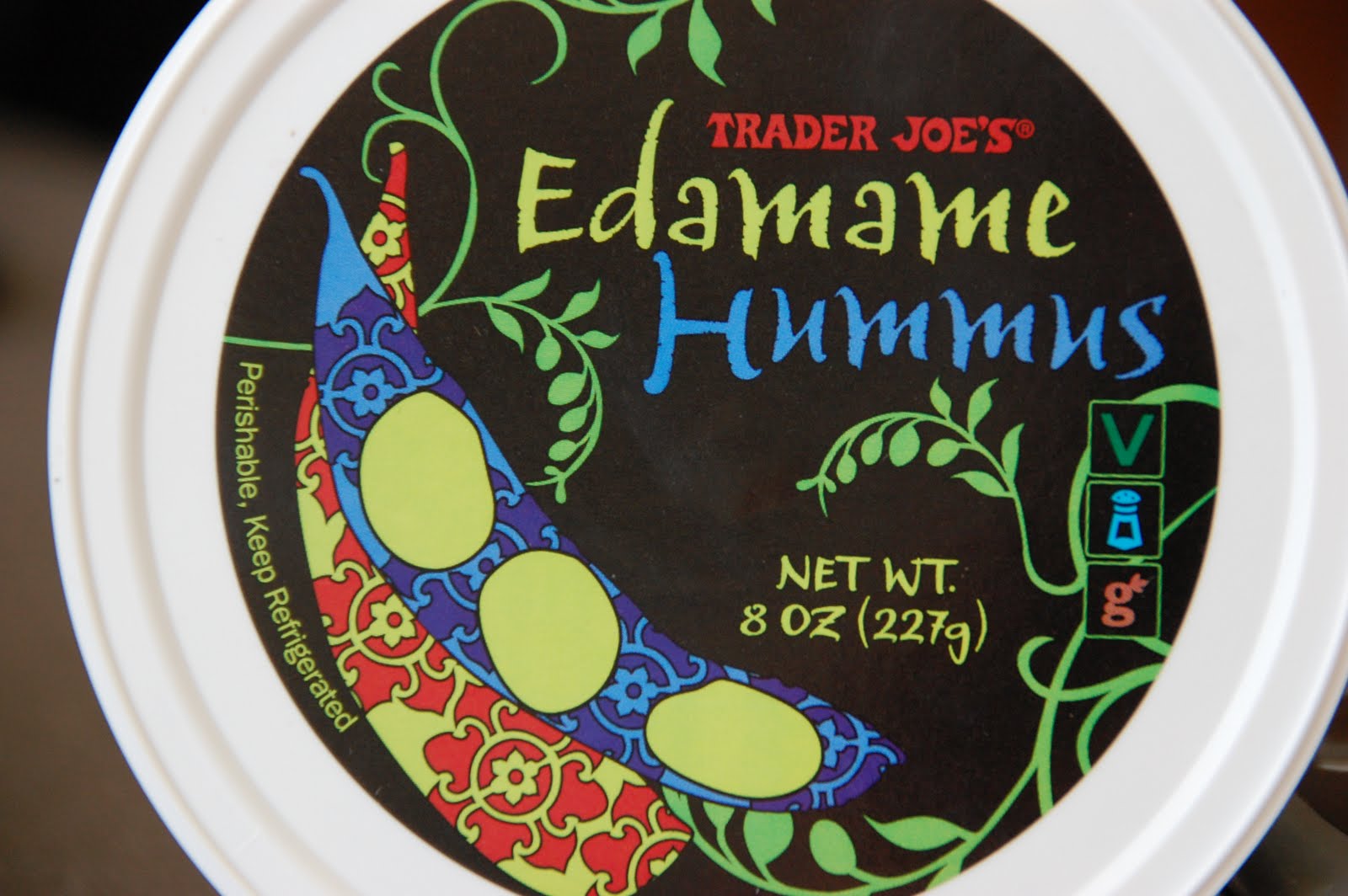 What my kids are eating Edamame Hummus from Trader Joe's