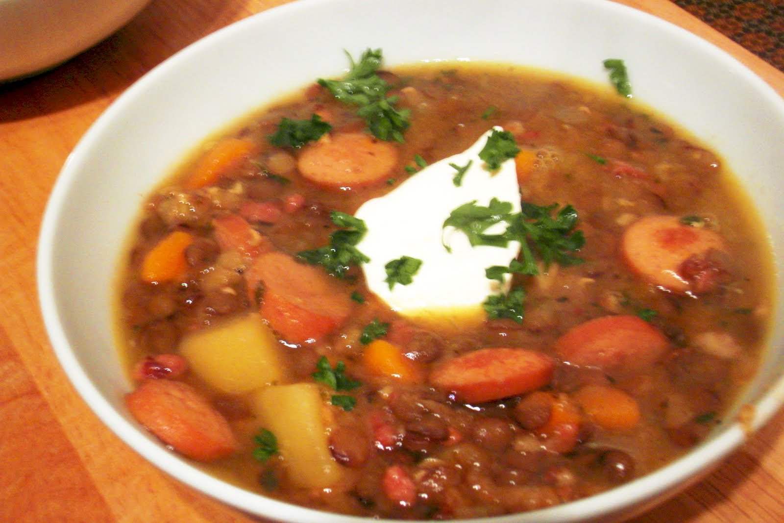 Linsensuppe mit Würstchen-fantastisch-kochen