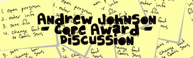 Andrew Johnson - Cope Award - Discussion