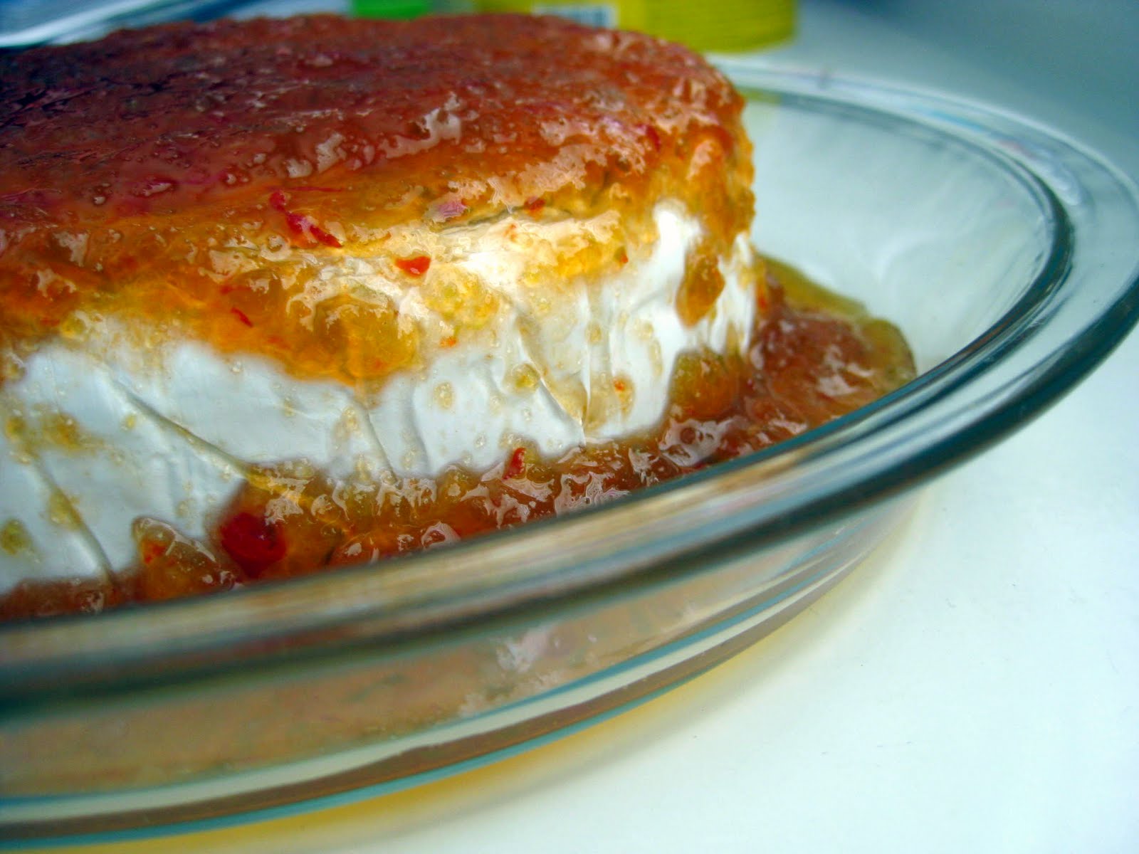 fuzz food baked brie with pepper jelly