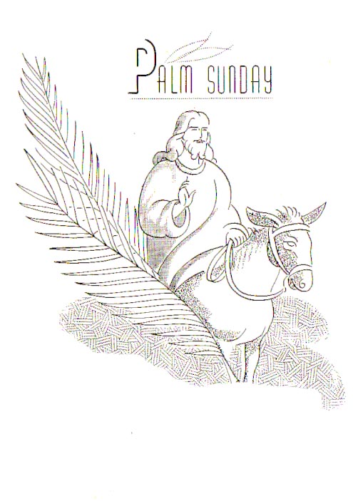 palm sunday coloring pages religious free - photo #26
