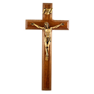 Jesus Christ golden small statue on wooden cross religious Christian hq(hd) wallpaper free download