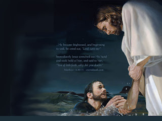 Jesus Christ saving in water a person lost faith prayed for help lord saved beautiful Christian religious picture download free ship sink cried stretched hand save me
