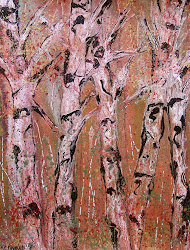 aspen tree paintings trees abstract painting acrylic watercolor kimberly autumn conrad whimsy paper 11x14 aol lb purchase 0n