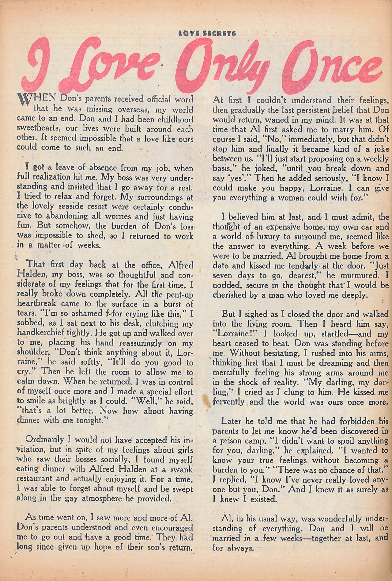 Read online Love Secrets (1953) comic -  Issue #42 - 26