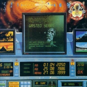 Portada Iron Maiden single wasted years