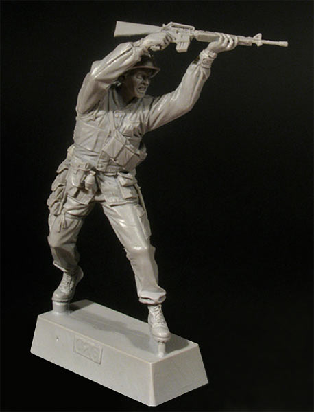 FIGURINE En RÉSINE Soldat US Marine Vietnam 1:35 - Non Peinte - Modèle à Monter Et Peindre