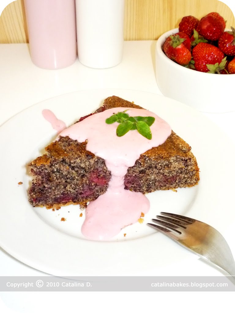 Catalina Bakes Strawberry Poppy Seed Sponge Cake