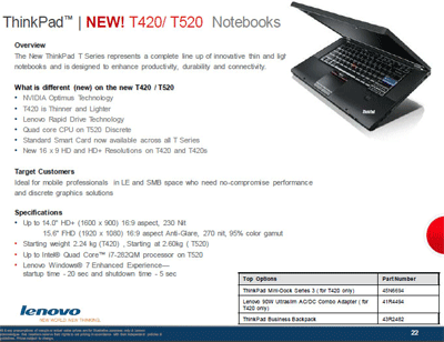 Lenovo T420 and T520 ThinkPad | Free Notebook Laptop netbook review