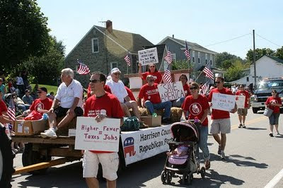 The GOP float in the Lanesville Heritage Weekend Parade